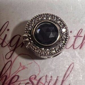 Authentic Pandora Sparkling Blue O Crown Charm